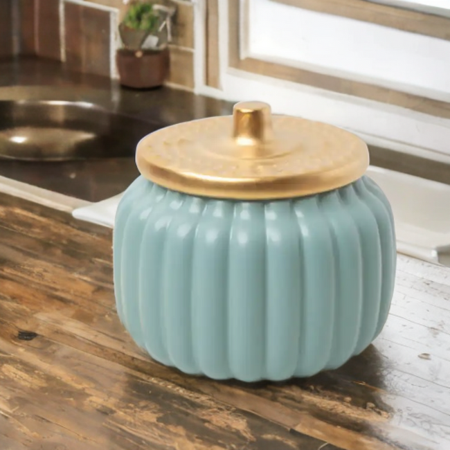 Golden Canopy Ceramic Pumpkin 18oz Candle