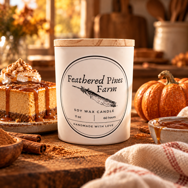 Caramel Pumpkin Cheesecake Soy Candle | Fall Candle | 11 oz